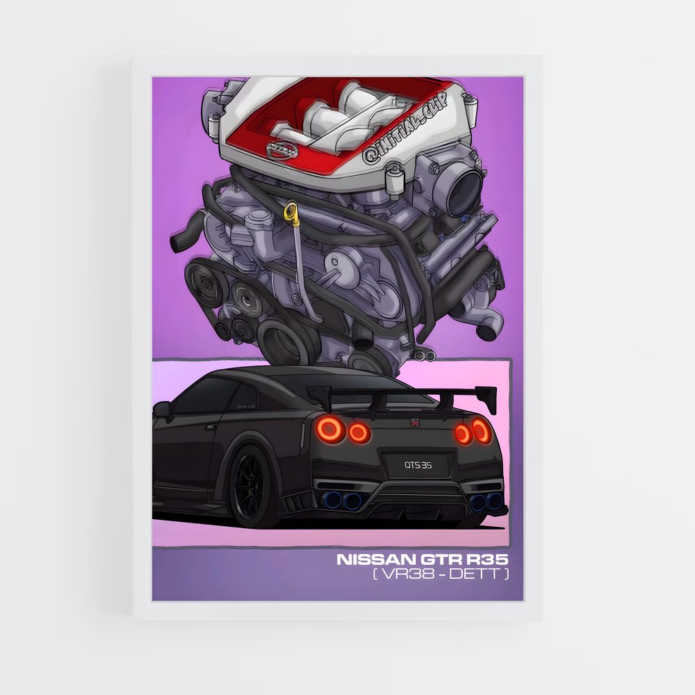 Poster GTR Nismo Racer – affiche Nissan (vue 3)